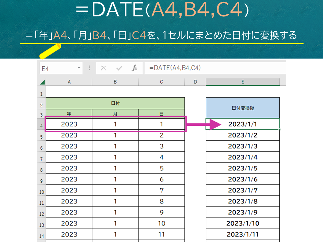 ExcelのDATE関数:日付データを自由自在に操る - 最高の Excel ガイド